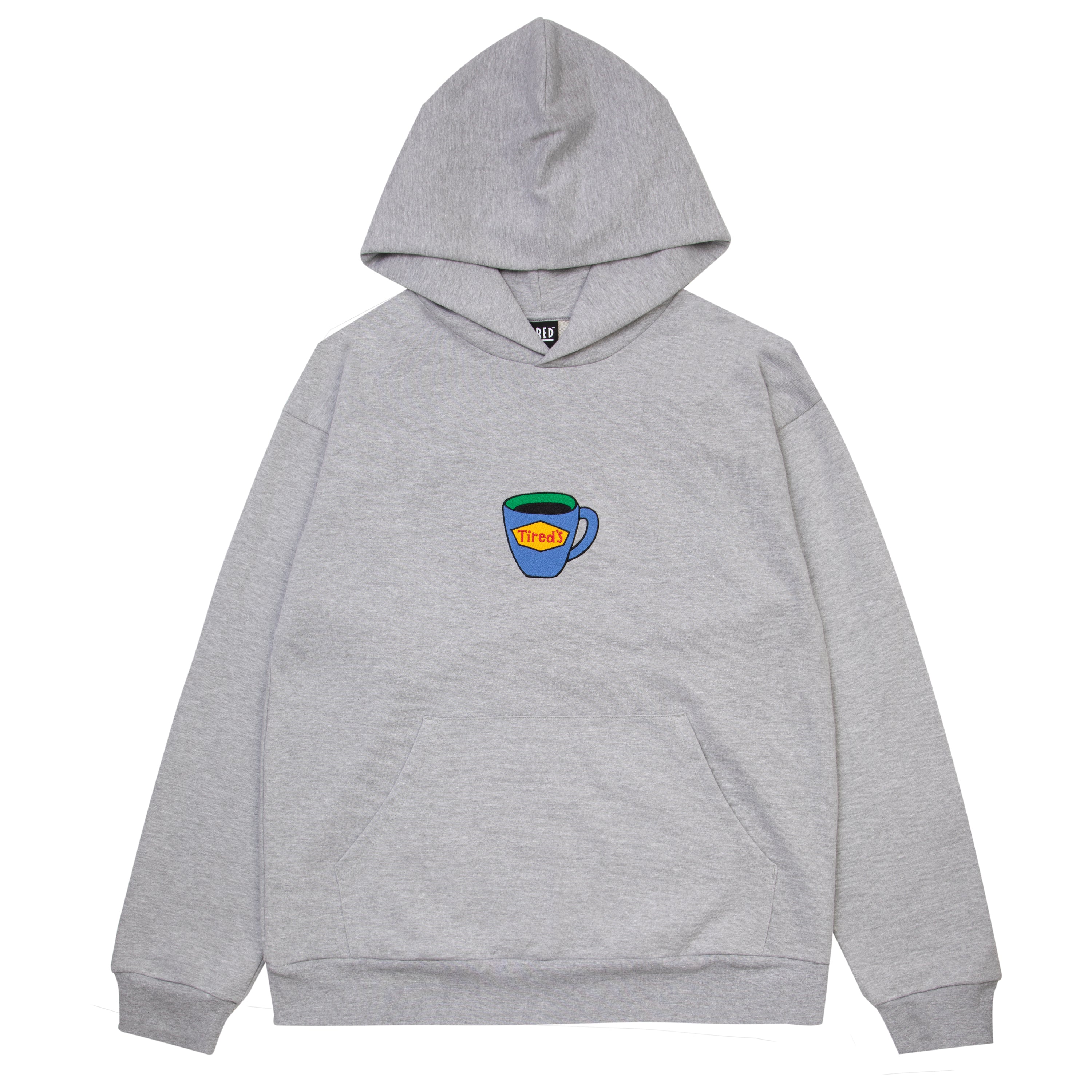 – TIRED\'S skateboards GREY HEATHER HOODIE tired